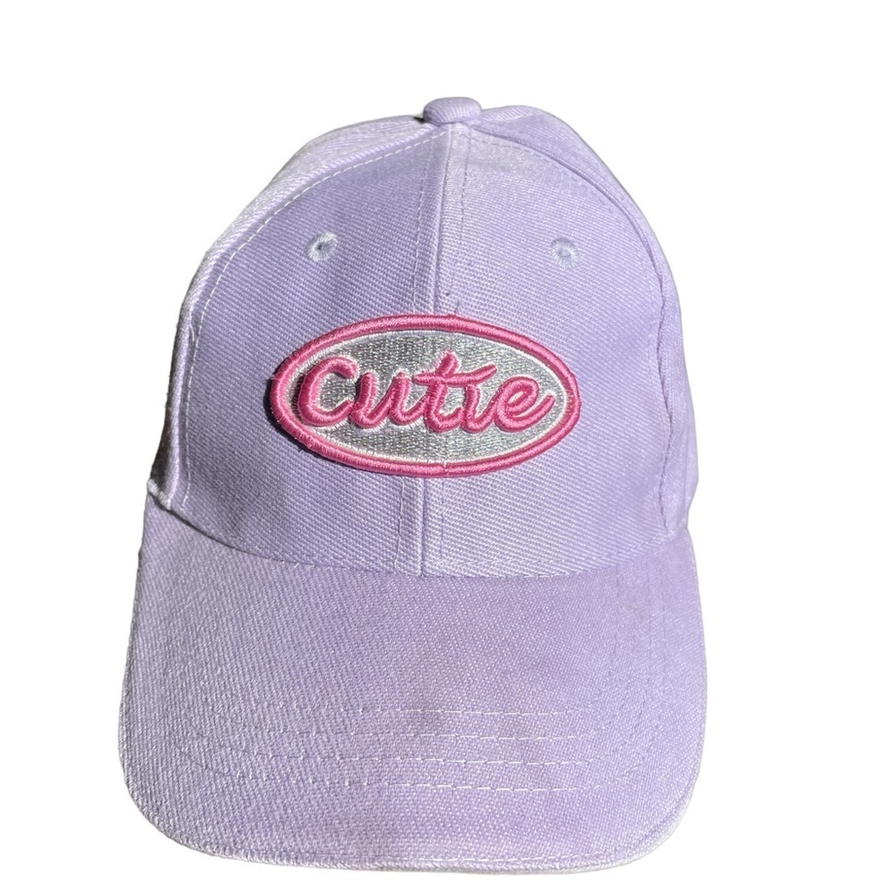 Cutie Embroidered Purple Baseball Cap Hat. New with tags. One Size